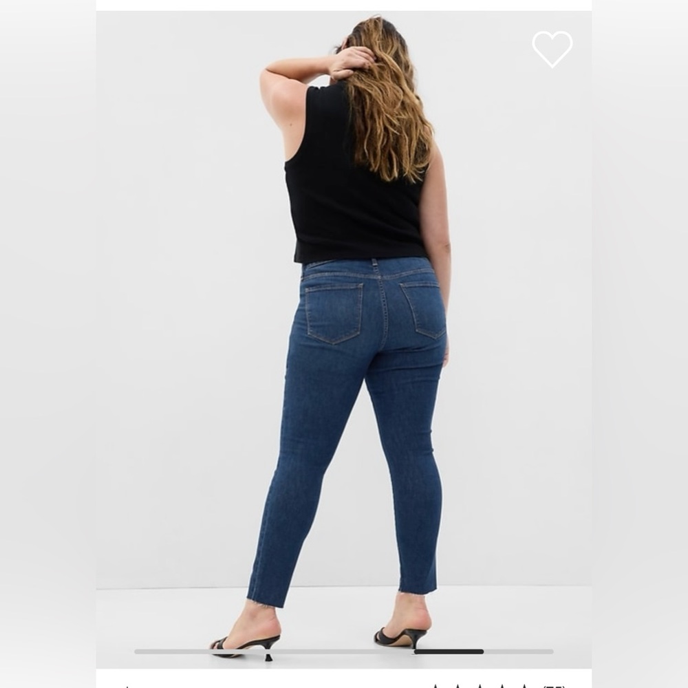 GAP Mid Rise Universal Jegging with Washwell, size 33, dark indigo - Picture 2 of 7